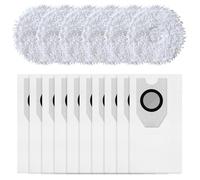 Sacchetti per aspirapolvere e panni per mocio, compatibili con Eureka J12 Ultra & Midea V12, senza intasamenti, kit panni in microfibra, 4 panni + 6 sacchetti