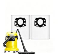 Sacchetti per aspirapolvere in tessuto non tessuto, adatti per Kärcher WD 2 Plus e WD 3, 2 pezzi, bianco