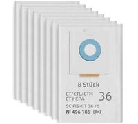 Sacchetti per aspirapolvere per Festool SELFCLEAN CT 36/CTM 36 E/CTL 36 E CLEANTEC, 8 pezzi