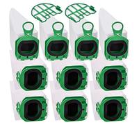Sacchetti per aspirapolvere Vorwerk Folletto VB100 10 sacchetti per aspirapolvere con 2 filtri di protezione del motore, sacchetti di ricambio accessori per Vorwerk Folletto VB 100 FP100 FP 100