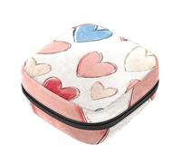 Sacchetti per assorbenti igienici a forma di cuore per San Valentino, con cerniera, per coppette mestruali, morbidi assorbenti, per ragazze e donne