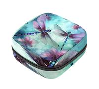 Sacchetti per assorbenti igienici, bella libellula mestruale borsa per assorbenti mestruali in tessuto Oxford sacchetti per coppette mestruali per allattamento con cerniera per ragazze adolescenti