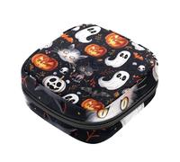 Sacchetti per assorbenti igienici da donna, borsa mestruale di grande capacità, borsa per il ciclo mestruale di Halloween, teschio fantasma, zucca, pipistrello, borse mestruali, borsa porta tamponi