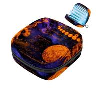 Sacchetti per assorbenti igienici da donna, borsa mestruale di grande capacità, spazio Venere Saturno Giove Luna borse mestruali borse per tamponi raccogliere borsa titolare