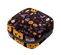 Sacchetti per assorbenti igienici da donna, borsa per assorbenti mestruali di grande capacità, borsa per il periodo mestruale del castello di zucca fantasma di Halloween, borse per il periodo