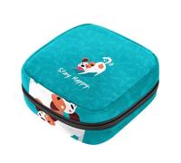 Sacchetti per assorbenti igienici da donna, borsa per assorbenti mestruali di grande capacità, borsa per il ciclo mestruale con citazione dell'acqua per cani, borsa porta tamponi