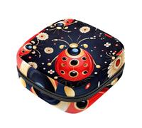Sacchetti per assorbenti igienici da donna, borsa per assorbenti mestruali di grande capacità, Ladybug-202, borse per il ciclo mestruale, borsa porta tamponi