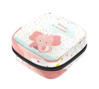 Sacchetti per assorbenti igienici da donna, grande capacità, borsa per assorbenti mestruali, Welcome to My Party Cute Elephant borse mestruali borse per il ciclo mestruale, borsa porta tamponi