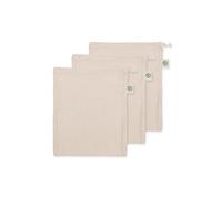 Sacchetti per biancheria in rete di cotone, confezione da 3 sacchetti grandi per lavatrice, chiusura a coulisse, senza microplastica e sostenibili, per biancheria intima e reggiseno