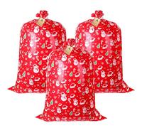 Sacchetti per biscotti natalizi, 3 pezzi, sacchetti per feste di Natale, per feste invernali, tra cui cioccolatini, caramelle, prodotti da forno, piccoli giocattoli