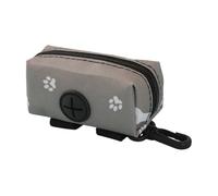 Sacchetti per cani per porta cacce, sacchetti per rifiuti per animali domestici, dispenser portatile per sacchetti per escrementi per cani, per viaggi, passeggiate, parco e uso all'aperto, grigio