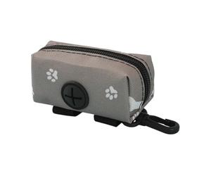 Sacchetti per cani per porta cacce, sacchetti per rifiuti per animali domestici, dispenser portatile per sacchetti per escrementi per cani, per viaggi, passeggiate, parco e uso all'aperto, grigio
