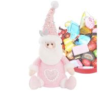 Sacchetti per caramelle a forma di Babbo Natale, in peluche, borsa per caramelle, borsa portatile per perline, cioccolatini, biglietti di auguri, Anziano, 1 count (Pack of 1), Unisex