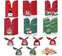 Sacchetti per caramelle compleanno bambini 60 pezzi 23x13.8cm sacchetti regalo plastica con motivi natalizi 6 design diversi per feste natalizie scuola casa eventi decorazioni