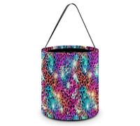 -Sacchetti per caramelle con motivo leopardato e rosa, borsa riutilizzabile per caramelle, cestino per decorazioni festive