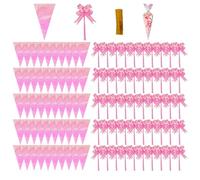 Sacchetti Per Caramelle Da 50 Pezzi Con Filo Di Legatura, Nastri Da 50 Pezzi, Sacchetti Per Alimenti In Plastica Trasparente, Sacchetti Regalo, Sacchetti Regalo Per Feste