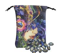 Sacchetti per carte di tarocchi | Sacchetto per rune, dadi, cristalli e gioielli, deposito per dadi cristalli divinazione Oracle Home esoterismo Uso universale, Fhr58, Se référer au descriptif,