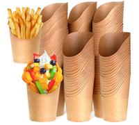 Sacchetti per cialde con bolle, 100 bicchieri di carta kraft da 14 oz, sacchetti di carta kraft per popcorn, per cialde, patatine fritte, popcorn