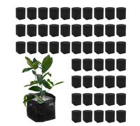 Sacchetti per coltivazione in tessuto 1,9 litri 50 pezzi - Vasi per piante in tessuto non tessutõ addensato | Sacchetti per piantare patate verdure fiori peperoni melanzane balcone giardino patio