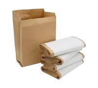 Sacchetti per compost biologici in carta kraft, 10 litri, 20 x 27 cm, 40 pezzi, marrone, compostabili