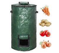 Sacchetti per compost - Contenitore per compost urbano, contenitore per compost per esterni | Sacchetti riutilizzabili per prato e foglie, sacchetti per compost ecologici con manici, contenitori per