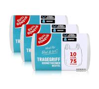 Sacchetti per cosmetici con maniglia per il trasporto, 10 l (75 pezzi) - Confezione da 3 pezzi - antistrappo e a tenuta di liquidi - (3 x 75 pezzi)