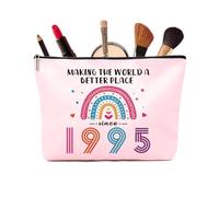 Sacchetti per cosmetici da donna, per 60°, 50°, 40°, 30°, 21°, 18°, 16° 13° compleanno, regalo di compleanno rosa arcobaleno, regalo personalizzato per la mamma, 1995, 1995
