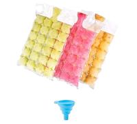 Sacchetti per Cubetti di Ghiaccio,Sacchetti di Ghiaccio Usa e Getta,per il Ghiaccio in Plastica usa e Getta per Uso Alimentare Muffa del Cubetto di Ghiaccio con un Mini Imbuto,1confezione da 10pezzi