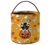 Sacchetti per Dolci di Halloween Black Tan Corgi Dog Yellow Borse Zucche