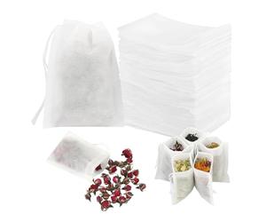 Sacchetti per filtro da tè da riempire, vuoti, resistenti al calore | 100 sacchetti da tè anche come filtro per caffè, spezie, brodo di ossa, casa, cucina, viaggi, ufficio