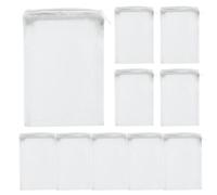 Sacchetti per filtro per acquario, confezione da 20 x 30 cm, a rete fine a prova di fuoriuscite, per acquari, sacchetti riutilizzabili con coulisse per acqua, salata, carbone e anelli in