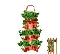 Sacchetti per fragole da coltivare - Contenitore per piante da appendere da giardino | Vaso per coltivazione di fiori e frutta | Accessorio per fioriera per pomodori per giardino, patio esterno,