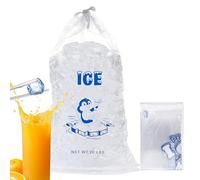 Sacchetti per ghiaccio per congelatore, borsa portatile con coulisse, resistente alle basse temperature, riutilizzabile, soluzione compatta per produttori di ghiaccio e congelatori domestici