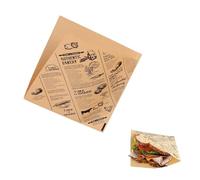 Sacchetti Per Hamburger Triangolari - 100 Pezzi - Carta Alimentare Sicura, Impermeabile, Antigrasso, Resistente - 18x18 cm, Riutilizzabili, per Hamburger, Sandwich, Snack