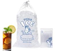Sacchetti per il ghiaccio con coulisse, 10 sacchetti per il ghiaccio resistenti con coulisse, borsa riutilizzabile, borsa portatile con coulisse per cubetti di ghiaccio, borse per la macchina del