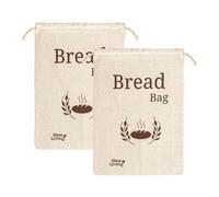 Sacchetti Per Il Pane In 2 Pezzi, Sacchetti Con Coulisse, Sacchetti Per Alimenti, Sacchetti Portaoggetti Portatili, Sacchetti Portaoggetti Da Cucina
