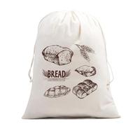 Sacchetti per il pane riutilizzabili, 3 pezzi, 30 x 40 cm, in tessuto naturale, ecologici, per alimenti per pane fatto in casa, pane artigianale, lievito naturale e prodotti da forno (colore 3)