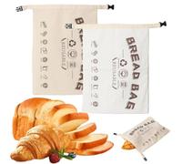 Sacchetti per il Pane, Sacchetti cera d'api per Alimenti con Bottoni, Riutilizzabili tela Cerata per Pane, Sacchetto Pane per una Freschezza Prolungata B)