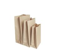 Sacchetti per il pranzo in carta kraft marrone, 100 pezzi, per caramelle, regali per matrimoni, compleanni e da asporto, regalo al forno (D-12 x 7 x 21 cm)