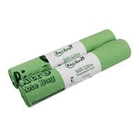 Sacchetti per immondizia compostabili, da 240 l, 20 pezzi, certificati EN 13432, guida al compostaggio inclusa [lingua italiana non garantita]