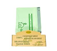 Sacchetti per immondizia premium extra forti Sacchetti per immondizia compostabili biodegradabili con coulisse 6L/10L/30L Sacchetti per rifiuti realizzati con piante Senza plastica