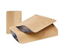 Sacchetti per la conservazione degli alimenti, 100 pezzi di sacchetti Kraft con interno in lamina, apertura superiore, sottovuoto, termosaldatura, tacche a strappo, diverse dimensioni(14*20cm)