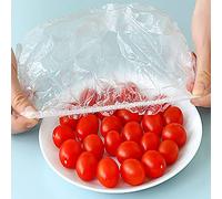 Sacchetti per La Conservazione del Fresco, 200Pezzi Sacchetti per Prodotti Freschi, Trasparente Sacchetti Elastici per Conservare Gli Alimenti, PE Riutilizzabile Copri Ciotola per Alimenti