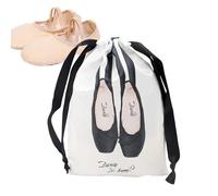Sacchetti per la polvere per scarpe, borsa di stoccaggio con coulisse per scarpe da ballo antipolvere, tasche leggere antipolvere per accessori da balletto da viaggio palestra, Nero , Se référer au