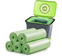 Sacchetti per la spazzatura 120 pezzi, 6 l, piccoli sacchetti riciclabili da 1,2 galloni, sacchetti per la spazzatura spessi, biodegradabili, compostabili, per rifiuti alimentari/case in cucina