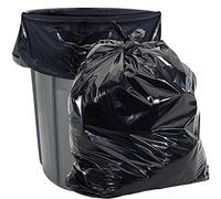 Sacchetti per la spazzatura da 101,6 x 116,8 cm (2 mL, confezione da 50) - grandi sacchi per rifiuti in plastica nera per prato, foglie, appaltatori, cortile, uso esterno