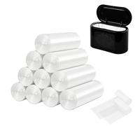 Sacchetti per la spazzatura piccoli da 3 l, 300 pezzi, 30 x 35 cm, per mini pattumiera da scrivania, bagno, ufficio, auto, sacchetti per rifiuti alimentari, sacchetti per la spazzatura a pedale