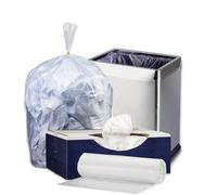 Sacchetti per la spazzatura Plasticplace - 6 micron - Sacchetti trasparenti ad alta densit per bidoni della spazzatura - 20 x 22, 100 pezzi