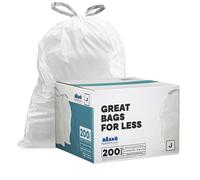 Sacchetti per la spazzatura Plasticplace simplehuman (x) compatibili con il codice J (200 pezzi) Sacchetti per la spazzatura con coulisse bianchi