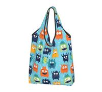 Sacchetti per la spesa riutilizzabili con stampa di fata dei cartoni animati, 3 pezzi, pieghevoli, con manici